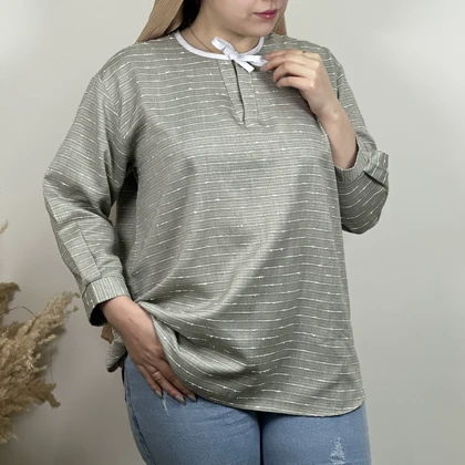 شومیز لینن لمه جلو بسته