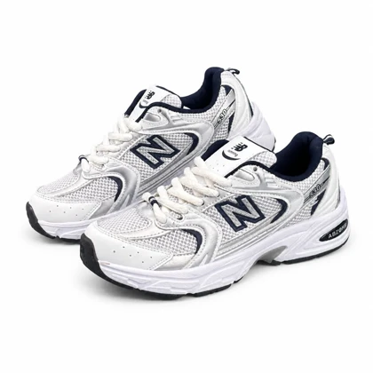 کتانی ست مردانه زنانه مدل نیوبالانس 530 سفید سرمه ای (کیفیت درحد مستر) New Balance
