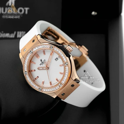 ساعت هوبلو سفید نگین‌دار Hublot Big Bang CDW 2