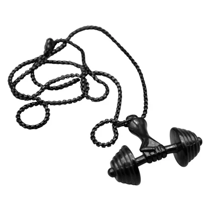 گردنبند استیل طرح دمبل مدل 7200