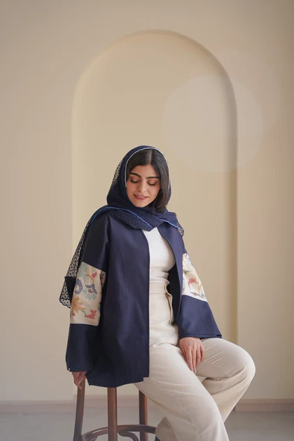 کت لینن زنانه سوزن دوزی هندی مدل هانا