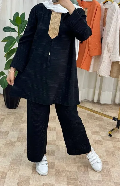 تونیک شلوار مژگان