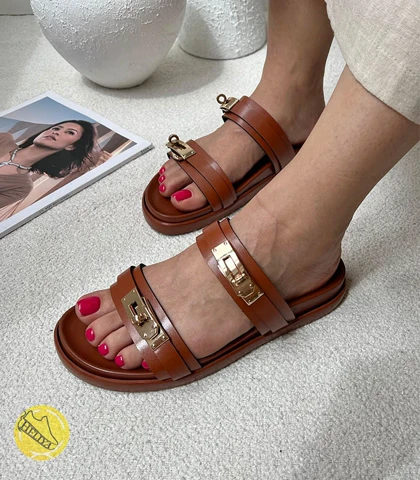 کفش صندل اسلیپر چرم دخترانه