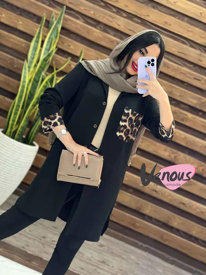 شومیز ابروبادی جیب پلنگی