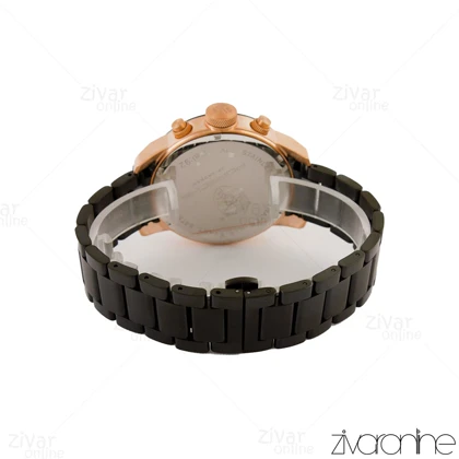 ساعت پورشه دیزاین مردانه سه موتوره مشکی قاب رزگلد 105103