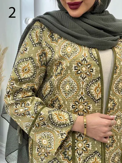 مانتو طرح دار گاندوزی