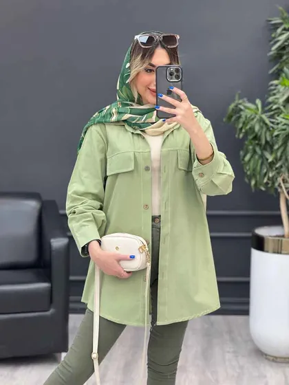 مانتو بغل زیپ جیب نما