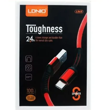 کابل تایپ سی الدنیو LDNIO مدل LS63 توان 60 وات 1 متر