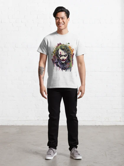 تیشرت کلاسیک جوکر | تیشرت CLASSIC Joker طرح Heath Ledger Joker کد 110618