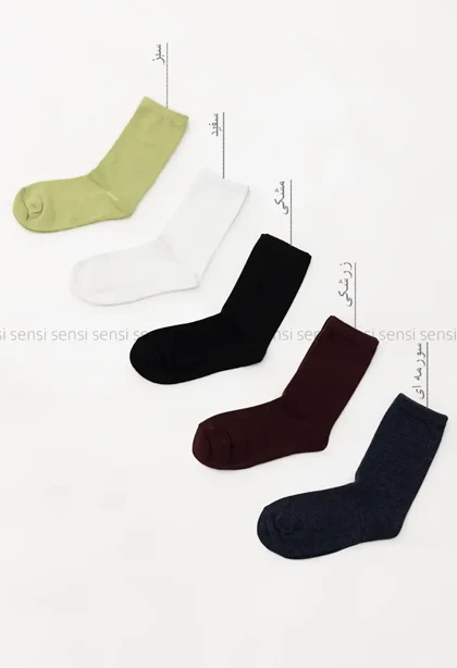 جوراب ساده رنگی ساق‌دار کد1004929