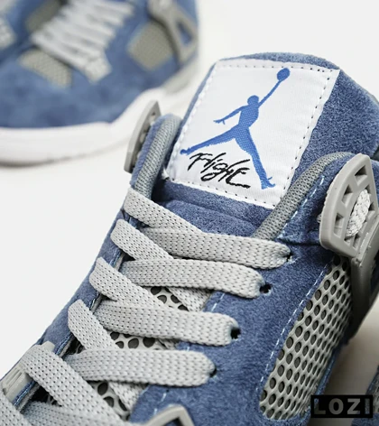 کتانی ساق‌دار مردانه آبی Nike air jordan 4