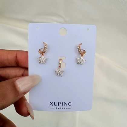 نیم ست ستاره نگینی ژوپینگ بدون زنجیر