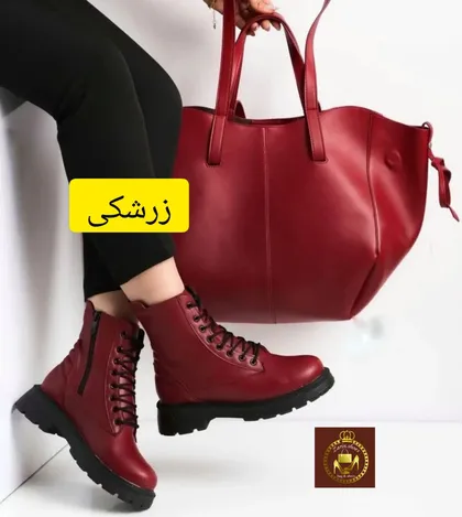 نیم بوت پوتین لژدار زنانه دخترانه بندی اسپرت