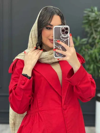 مانتو لینن بغل کش تک دکمه