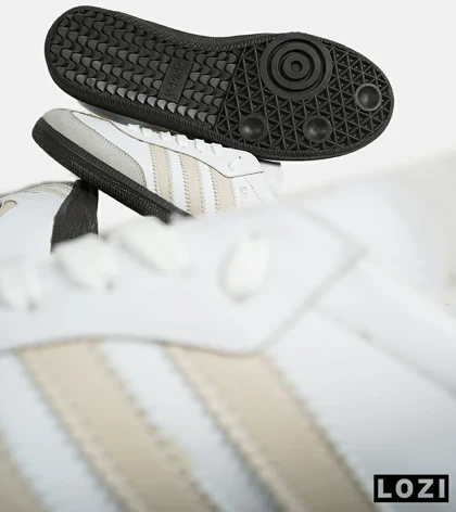 کفش کتانی مردانه و زنانه سفید کرم مشکی ADIDAS Samba