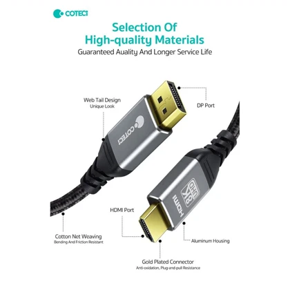 کابل دیسپلی به hdmi یک متری کوتسی 87406