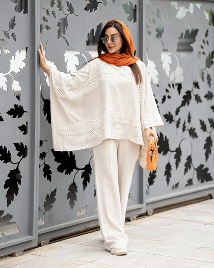 پانج و شلوار گیپور دوزی