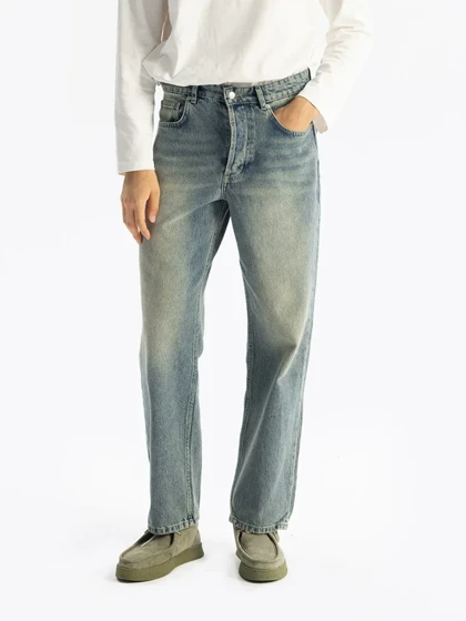 شلوار جین رگولار ( نیم بگ ) آبی روشن / برند جیستو Giesto ترکیه
