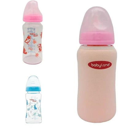 شیشه شیر پیرکس بی بی لند 240 میلی لیتر صورتی