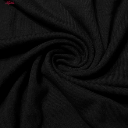 ست تیشرت آستین بلند و شلوارک ورزشی زنانه مدل ریلی رنگ مشکی کد 5226-696p