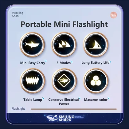 چراغ قوه شارژی اسمایلینگ شارک Smiling Shark مدل SD1020 پنج حالته