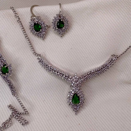 سرویس کامل برند شین مدل «قطره باران سبز» | تراش اشک با گارانتی 1 ساله