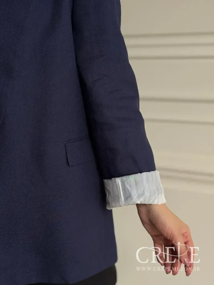 کت لینن دو جیب