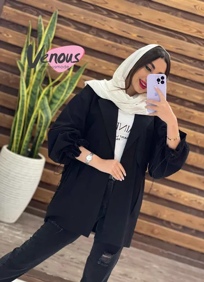 مانتو جلوپیله آستین گت