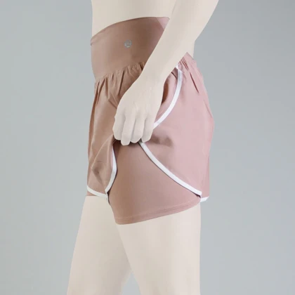 شلوارک کشاله دار ورزشی زنانه لولولمون مدل 026 گلبهی