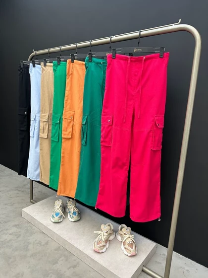 شلوار کارگو لینن