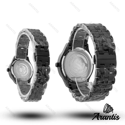 ساعت ست سیکو diamond مشکی صفحه قهوه ای s-10206