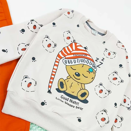 بلوز شلوار پسرانه خرس کلاه شیطونی