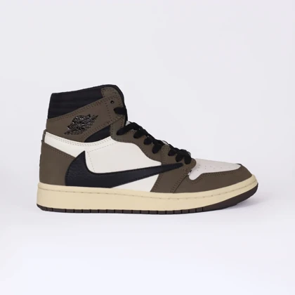 کتانی مستر مدل NIKE air jordan سفید قهوه ای کد 0001