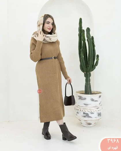 پیراهن بافت یقه ایستاده 3968