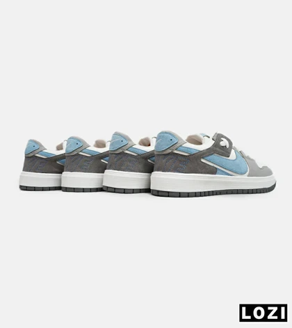 کفش مردانه و زنانه سفید طوسی آبی NIKE AIR JORDAN