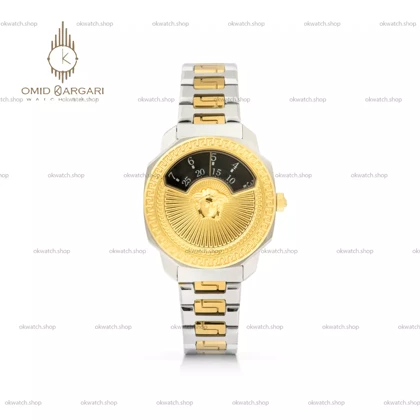 ساعت مچی ورساچه سیلورطلایی صفحه مشکی Versace Dylos
