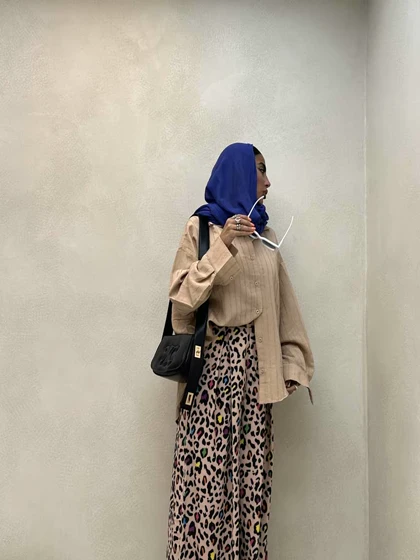 شومیز نوار دار پاستیلی