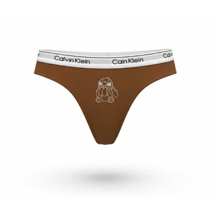 ست شورت کاپلی کبریتی طرح استیچ قهوه ای