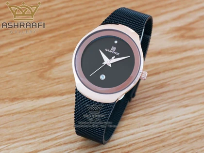ساعت نیوی فورس زنانه بند حصیری Naviforce NF5004L