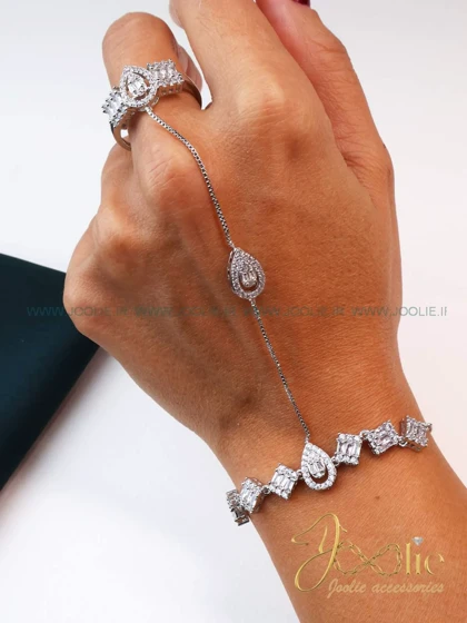 دستبند تیمه زنانه طرح طلا جواهر کد B2179