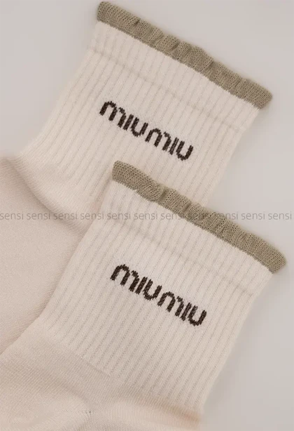 جوراب miu-mui نیم ساق پنبه کد1004990