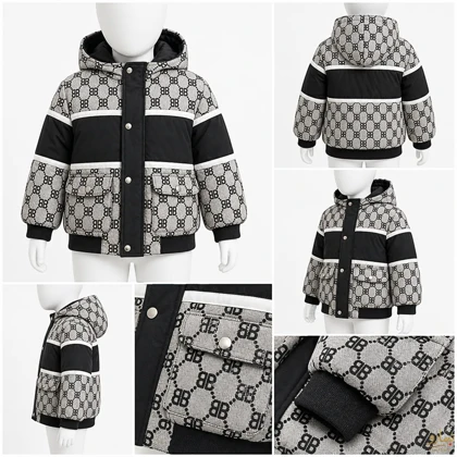 کاپشن ترکیبی نوار دوزی Balenciaga