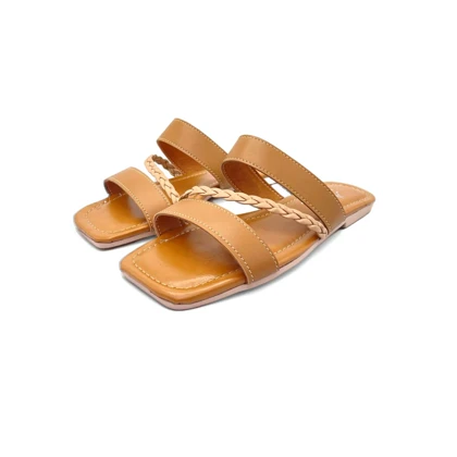 کفش صندل زنانه مدل sandal - 0020_Cognac