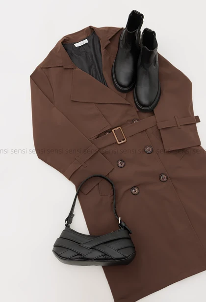 بارانی بلند6دکمه آستر دار @@کد1004760