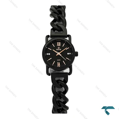 ساعت داتیس زنانه مشکی بند کارتیه ای Datis-7228-L