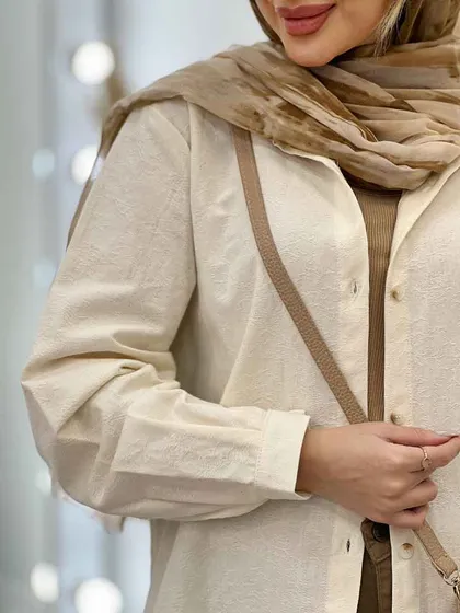 شومیز طرحدار لینن نچرال