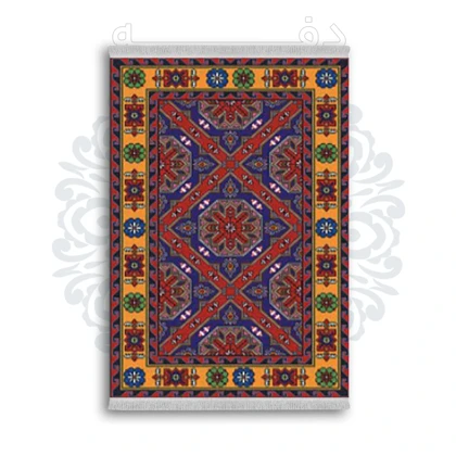 *جدید* فرشینه از جنس پارچه شانل مخمل ترک طرح فانتزی برند دفه کد 1824