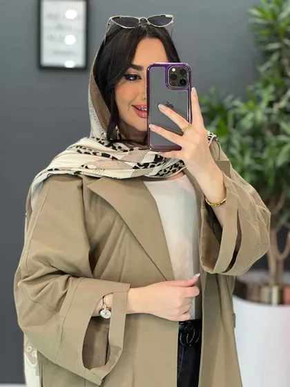 مانتو لینن آستین برش‌دار