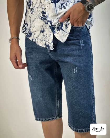 شلوارک مردانه جین_کد4436