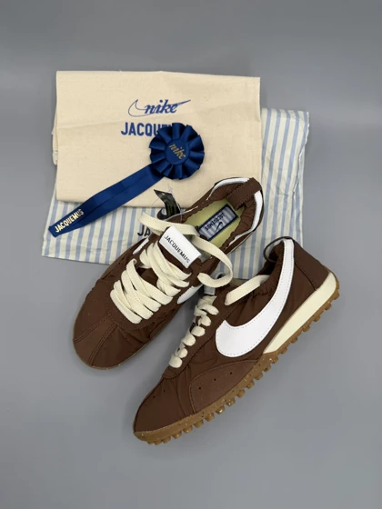کتانی نایکی ژاکاموس مون شو قهوه ای سفید / Nike Moon shoe Jacquemus